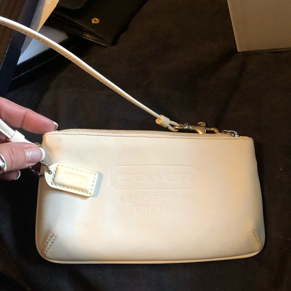 Coach Handbags - Coach white wristlet